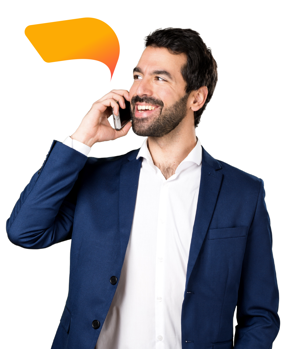 Professional using VoIP services